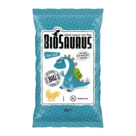 Chrupki kukurydziane Dinozaury z solą morską BIO 50g BIOSAURUS