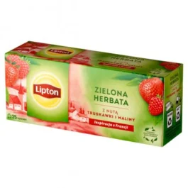 Herbata Zielona z nutą truskawki i maliny 25 x 1.6 g Lipton