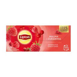 Herbata Owocowa Malina Żurawina 20 torebek Lipton