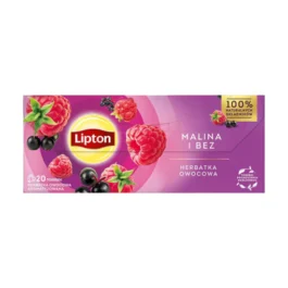 Herbata Owocowa Malina i Bez 20 torebek Lipton