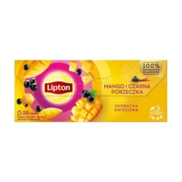 Herbata Owocowa Mango Czarna Porzeczka 20 torebek Lipton