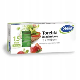 Torebki śniadaniowe z suwakiem 1.5L 16szt box Stella