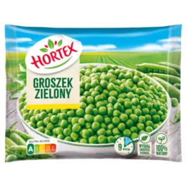 Groszek zielony mrożony 450g Hortex