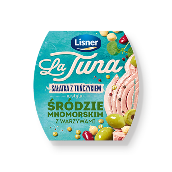 Sałatka z tuńczykiem w stylu śródziemnomorskim 160g Lisner
