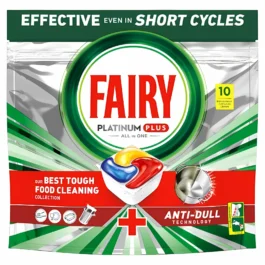 Fairy Platinum Plus Kapsułki do Zmywarki Lemon 10 Sztuk