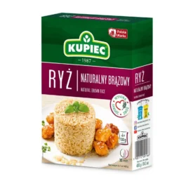 Ryż naturalny brązowy w torebkach 400g Kupiec