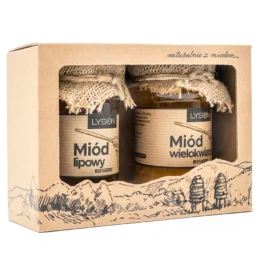 Zestaw miodów Beskidy 2x400g Łysoń