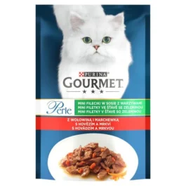 Mokra Karma dla kota Perle Wolowina z marchewka 85g Gourmet