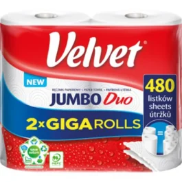 Ręcznik papierowy 2 rolki Velvet Jumbo Duo